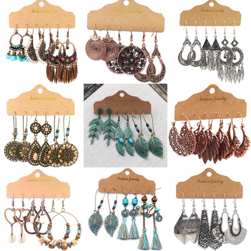Bộ Khuyên Tai Thời Trang Dân Tộc Digan Phong Cách Boho Cho Nữ