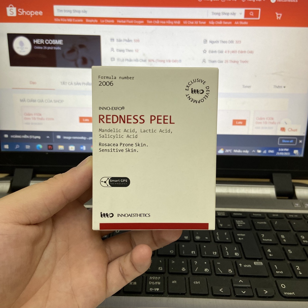 Tinh Chất Peel INNO - EXFO REDNESS PEEL Innoaesthetics , dành Cho Da Nhạy Cảm, Da Nhiễm Corticoid