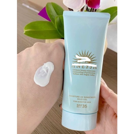 Gel Chống Nắng Anessa Moisture Uv Sunscreen Mild Gel Spf 35 Pa+++ 90g - xanh