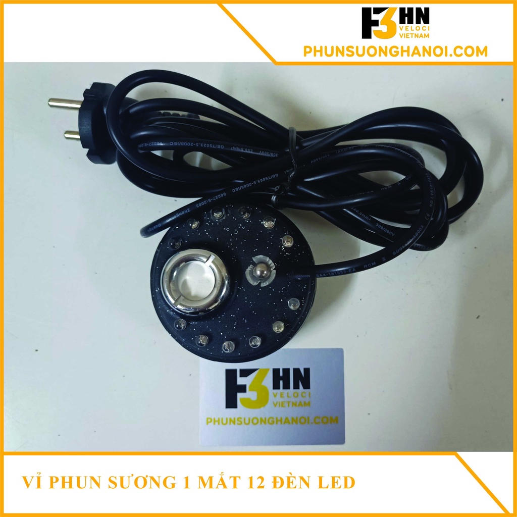 Phun Sương Tạo Khói 1 Mắt 12 Đèn Led Siêu Khỏe Trang Trí Tiểu Cảnh, Làm Mát