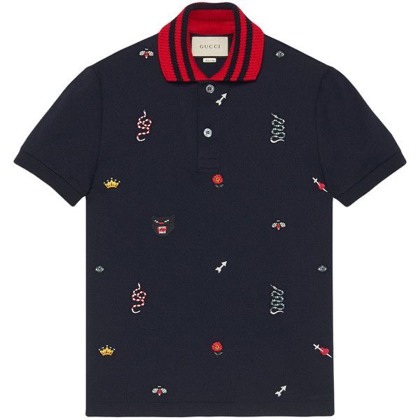 Áo Neww Polo Gucci ss 2023 hoạ tiết len cổ + thêu hình cực đỉnh lun size S M L XL HH43