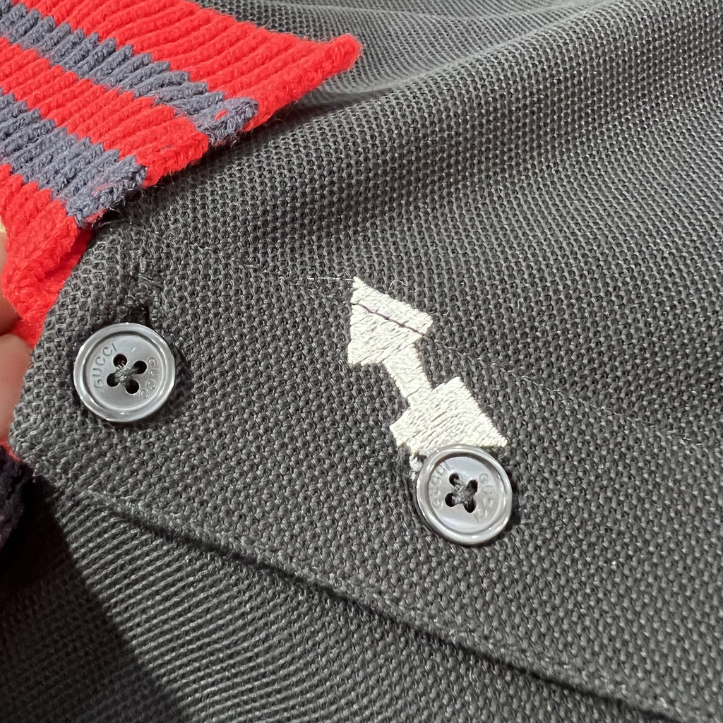 Áo Neww Polo Gucci ss 2023 hoạ tiết len cổ + thêu hình cực đỉnh lun size S M L XL HH43