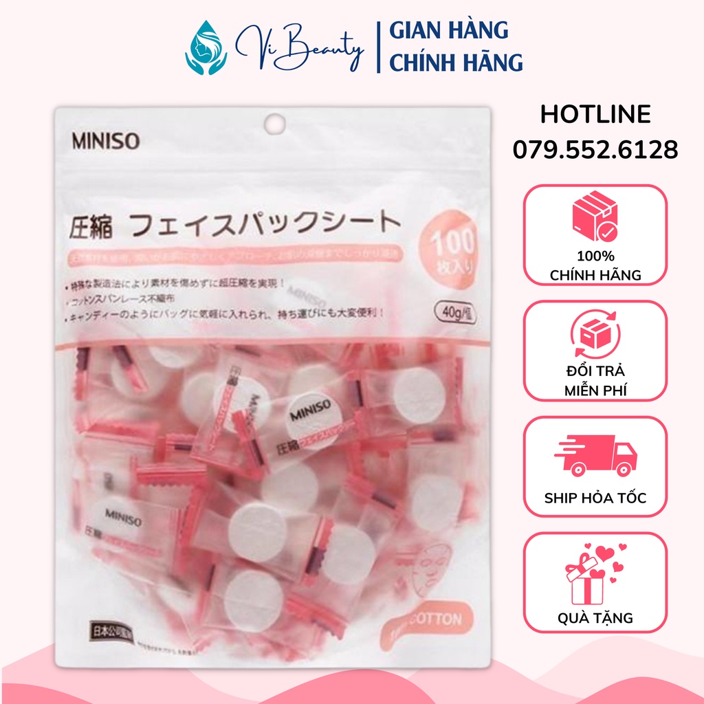 Mặt Nạ Giấy Nén Miniso Nhật Bản 1 Viên