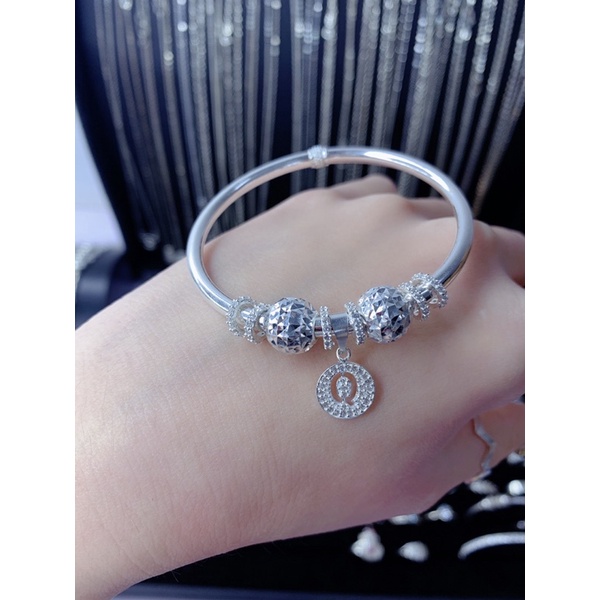 Vòng tay mix cham chữ bạc ta món quà ý nghĩa tặng người thương - HHJ