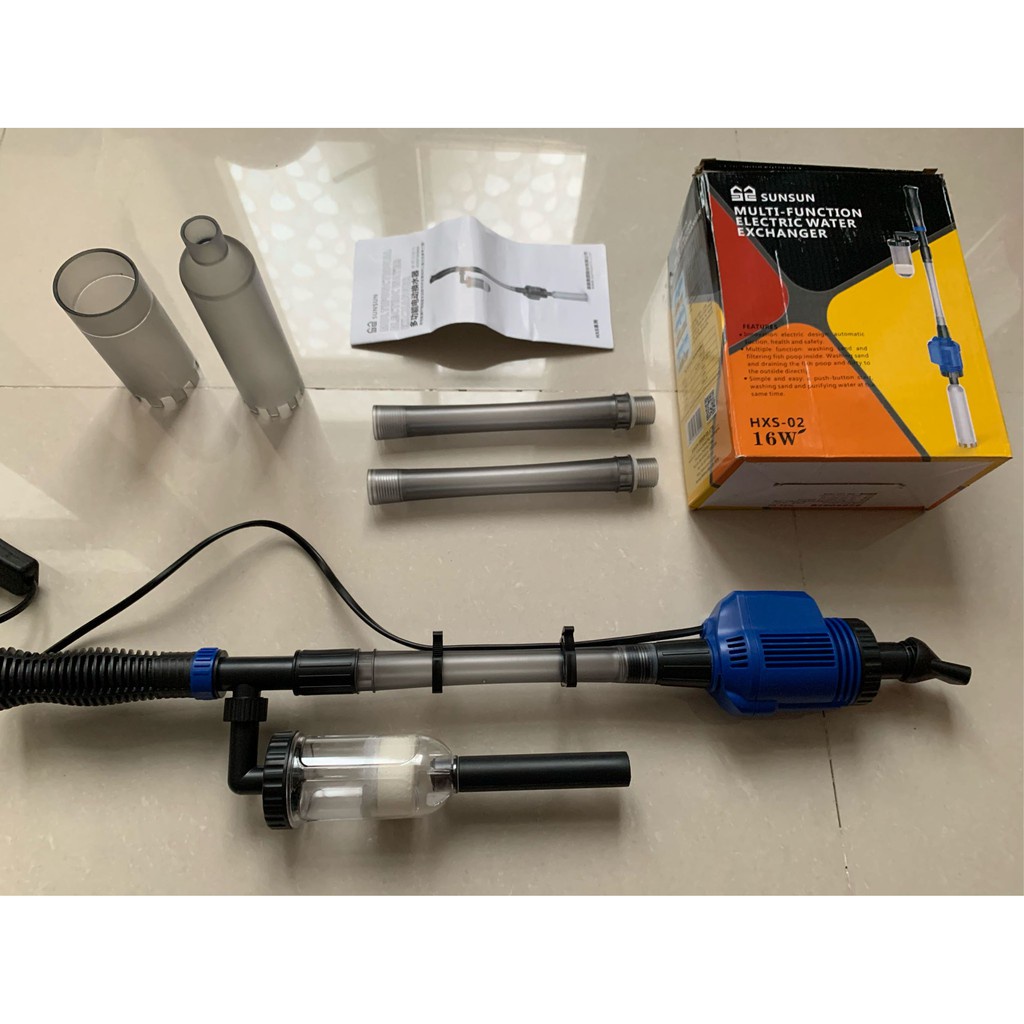 Máy Hút Cặn Hồ Cá Sunsun HXS-02  - Dụng Cụ Vệ Sinh Bể Cá Dùng Điện