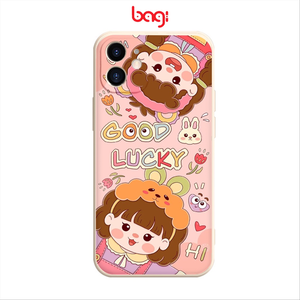 Ốp lưng iPhone chống sốc in hình lucky good chính hãng Bagi - em28