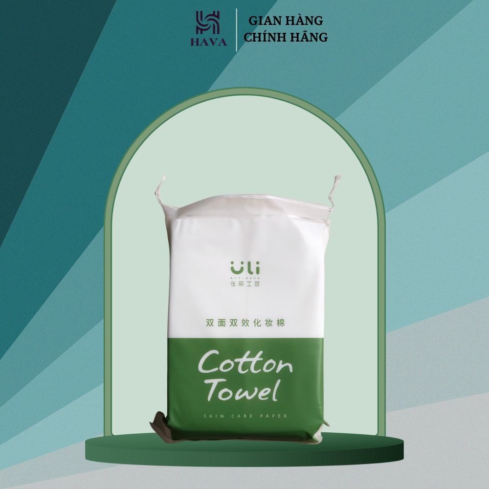 Bông tẩy trang Cotton Towel 3 lớp túi dây rút 200 miếng cao cấp nội địa trung
