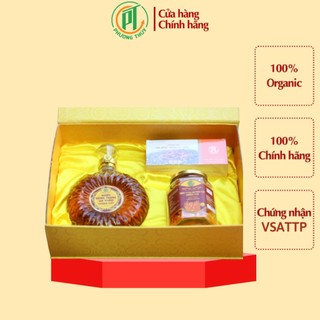 Hộp quà set 1 trà 1 khô 10g. 1 rượu xo - chính hãng thế giới đông trùng hạ thảo