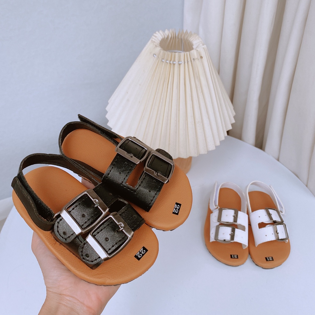 Sẵn form bé Sandal 2 quai ngang khoá hàn quốc đế kếp cho bé trai bé gái K095