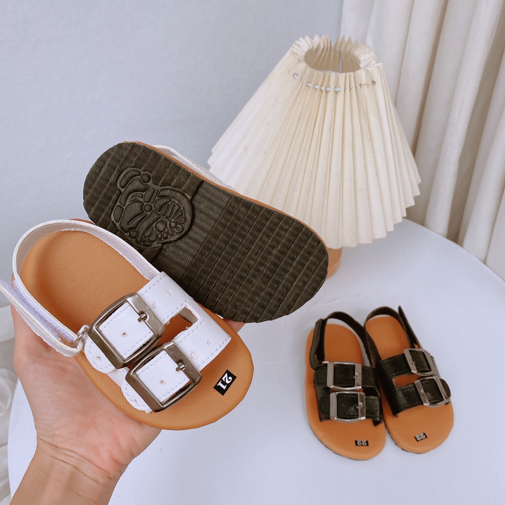 Sẵn form bé Sandal 2 quai ngang khoá hàn quốc đế kếp cho bé trai bé gái K095