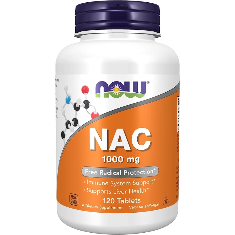 Viên Uống Giải Độc Gan NOW NAC 600mg - 1000mg / 100 Viên - 120 Viên