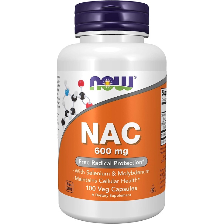 Viên Uống Giải Độc Gan NOW NAC 600mg - 1000mg / 100 Viên - 120 Viên