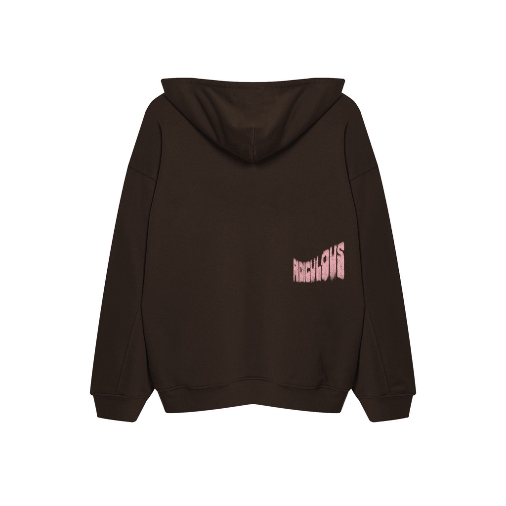 Áo KHOÁC Ridiculous - HOODIE PUNK BROWN  ,chân cua / nỉ cotton 2 chiều 100% | BigBuy360 - bigbuy360.vn