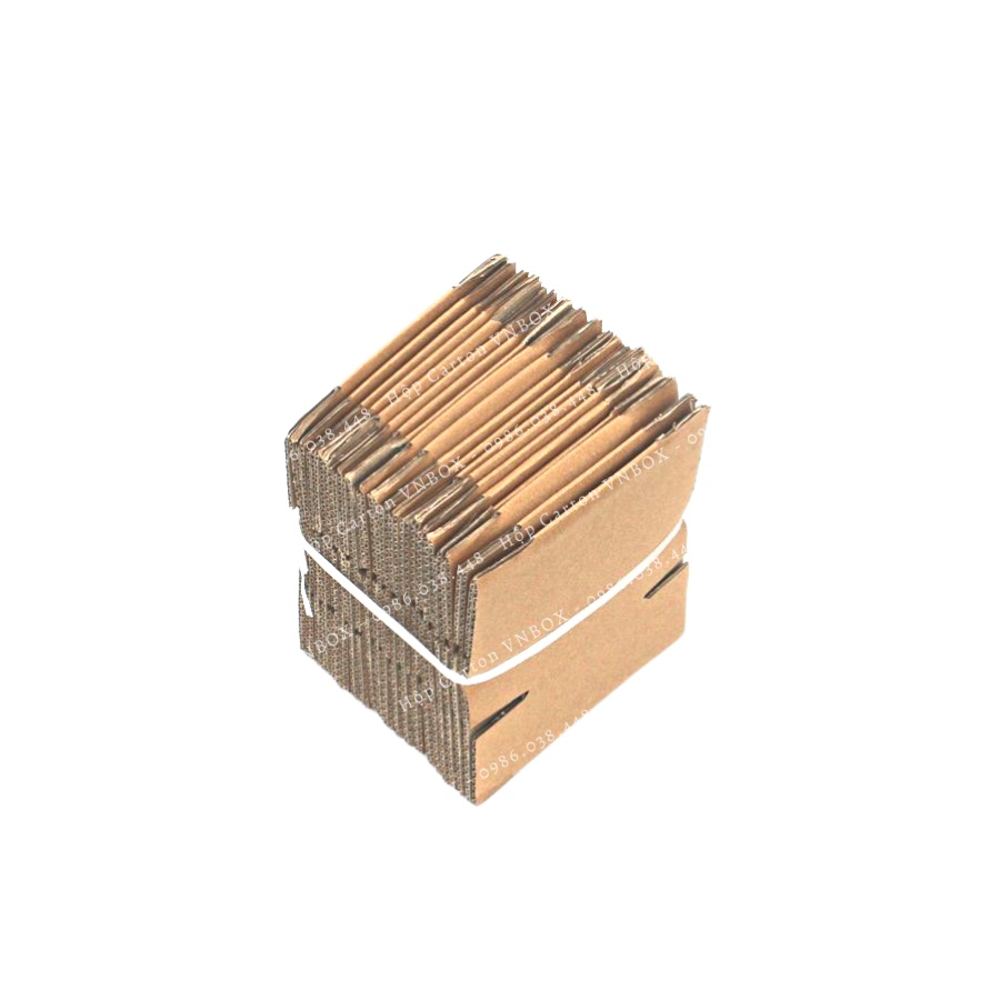 12x7x8 Combo 10 hộp carton, thùng giấy cod gói hàng, hộp bìa carton đóng hàng giá rẻ - Hộp carton VN BOX