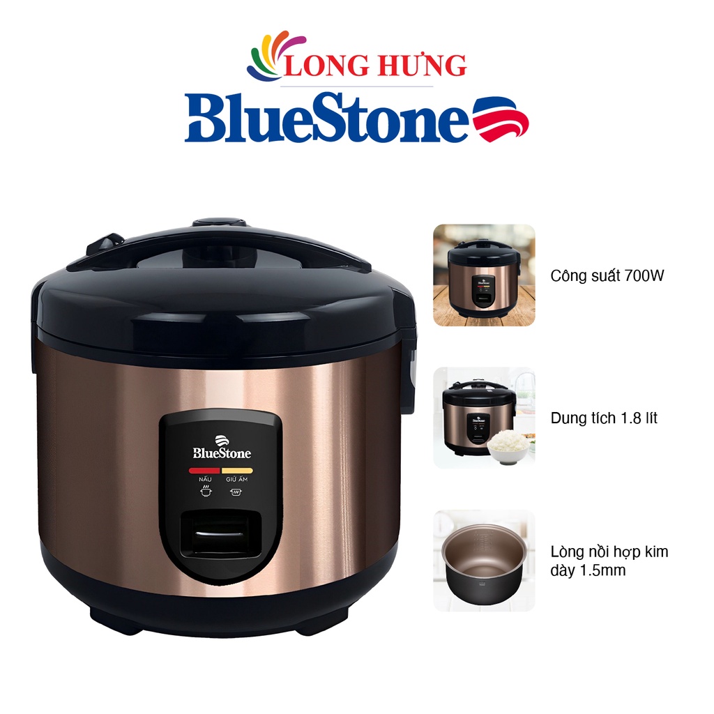 Nồi cơm điện nắp gài Bluestone 1.8 lít RCB-5519 - Hàng chính hãng