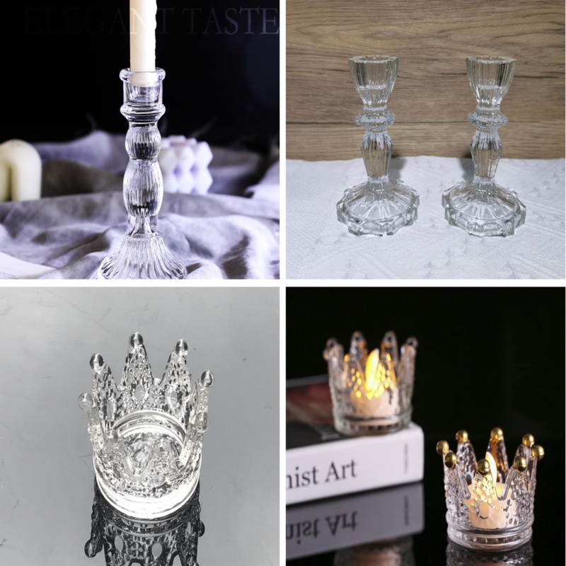Bộ Sưu Tập Ly Đựng Nến - Đế Nến Thuỷ Tinh Phong Cách Sang Trọng ( Không Nắp)