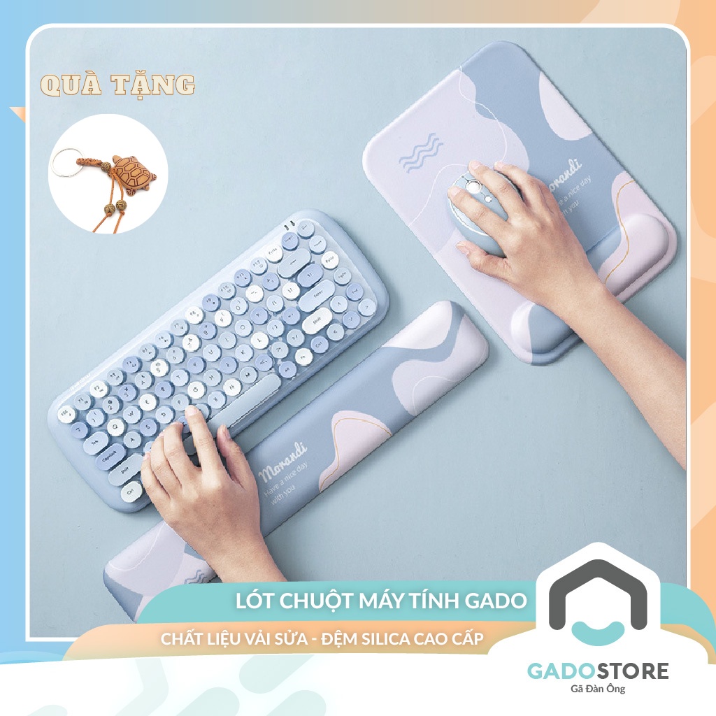 Miếng lót chuột máy tính GADO bàn di chuột có đệm chống mỏi cổ tay màu hiện đại