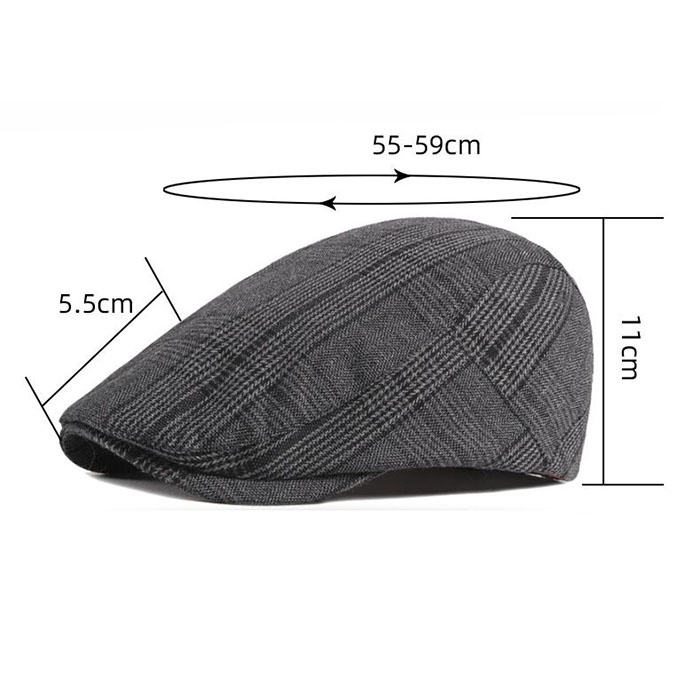 Mũ Nồi Nam, Nón Beret Mỏ Vịt Vải Cotton Thoáng Mát, Cao Cấp Cho Mùa Hè