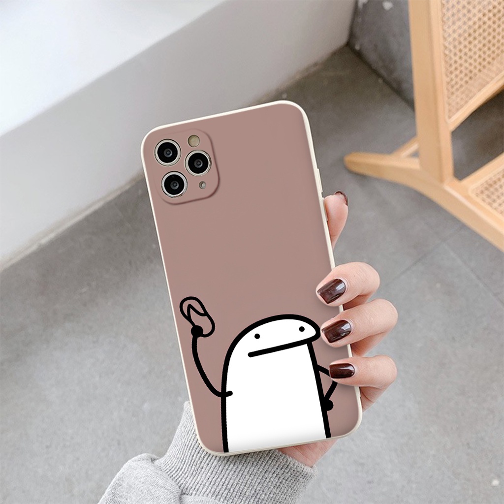 Ốp lưng Iphone viền vuông Nene cầm dép chống nạnh cực chất ip 6/7/8Plus X XS xr xsmax 11/12/13/14pro prm e5550