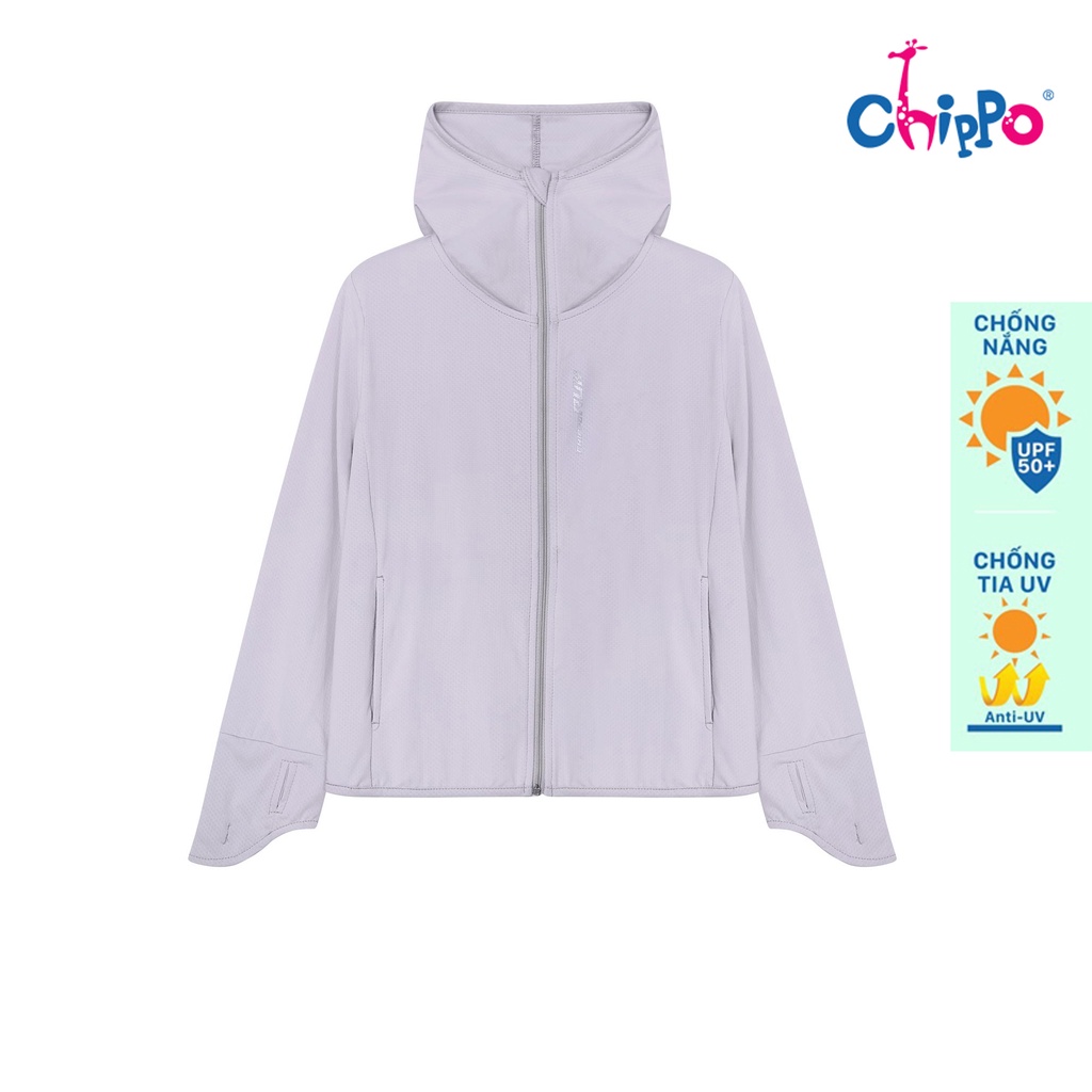 Áo chống nắng trẻ em Chippo Sunstop Air mềm nhẹ thoáng khí mũ liền cho bé 2-15 Tuổi