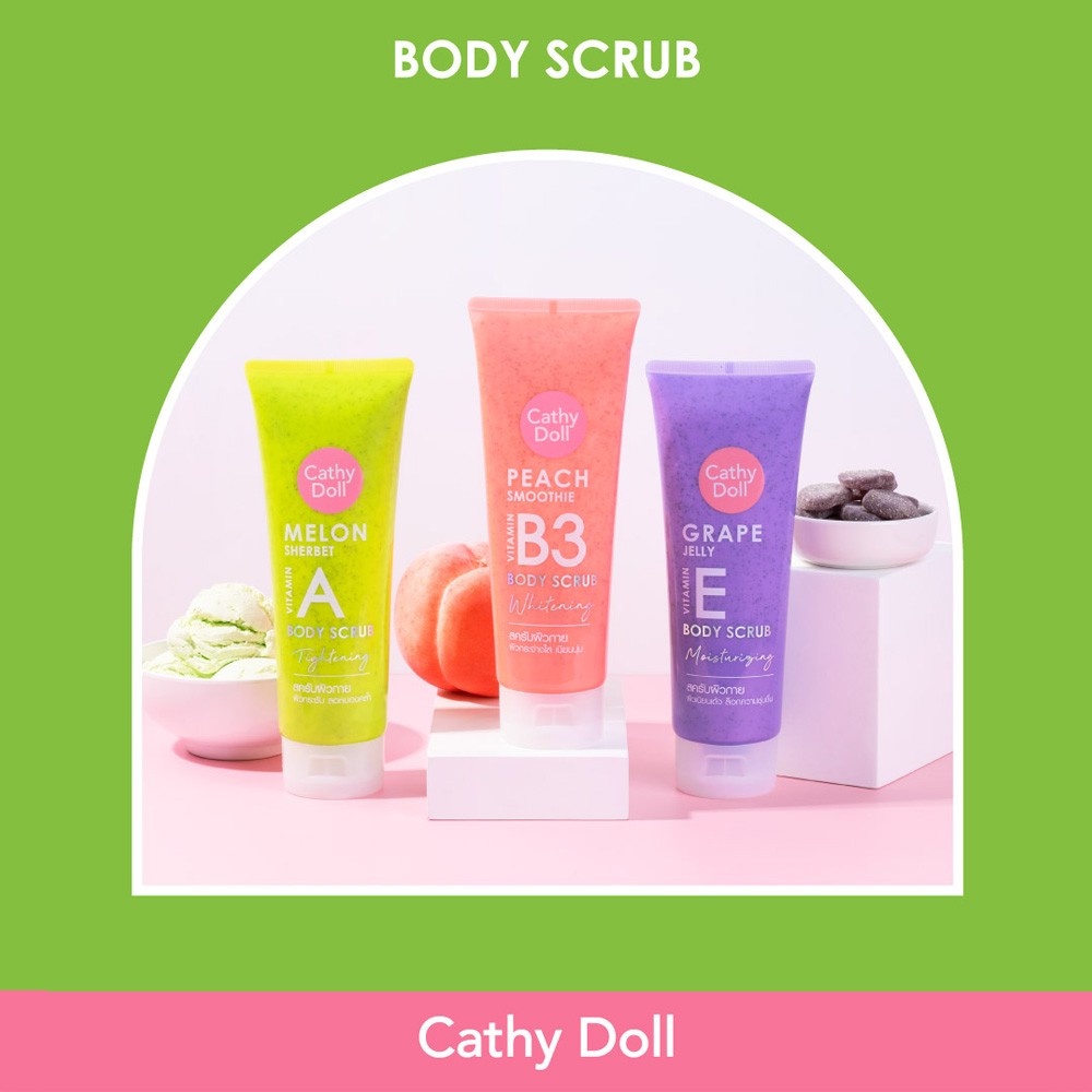 Tẩy Tế Bào Chết Toàn Thân Cathy Doll Body Scrub Muối Hạt Mịn Sạch Sáng Da 320g