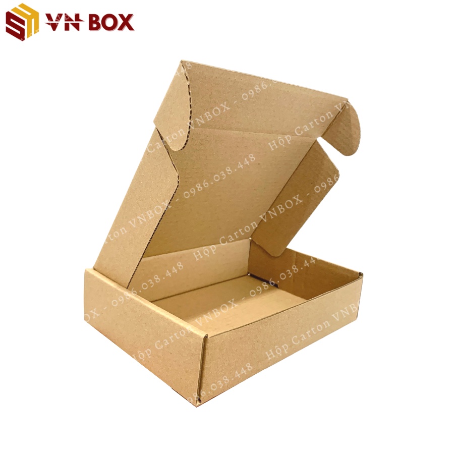 18x12x4 Combo 10 Hộp nắp gài pizza, hộp giấy nắp cài gói hàng phụ kiện, nước hoa chiết quà tặng handmade giá rẻ - VN Box