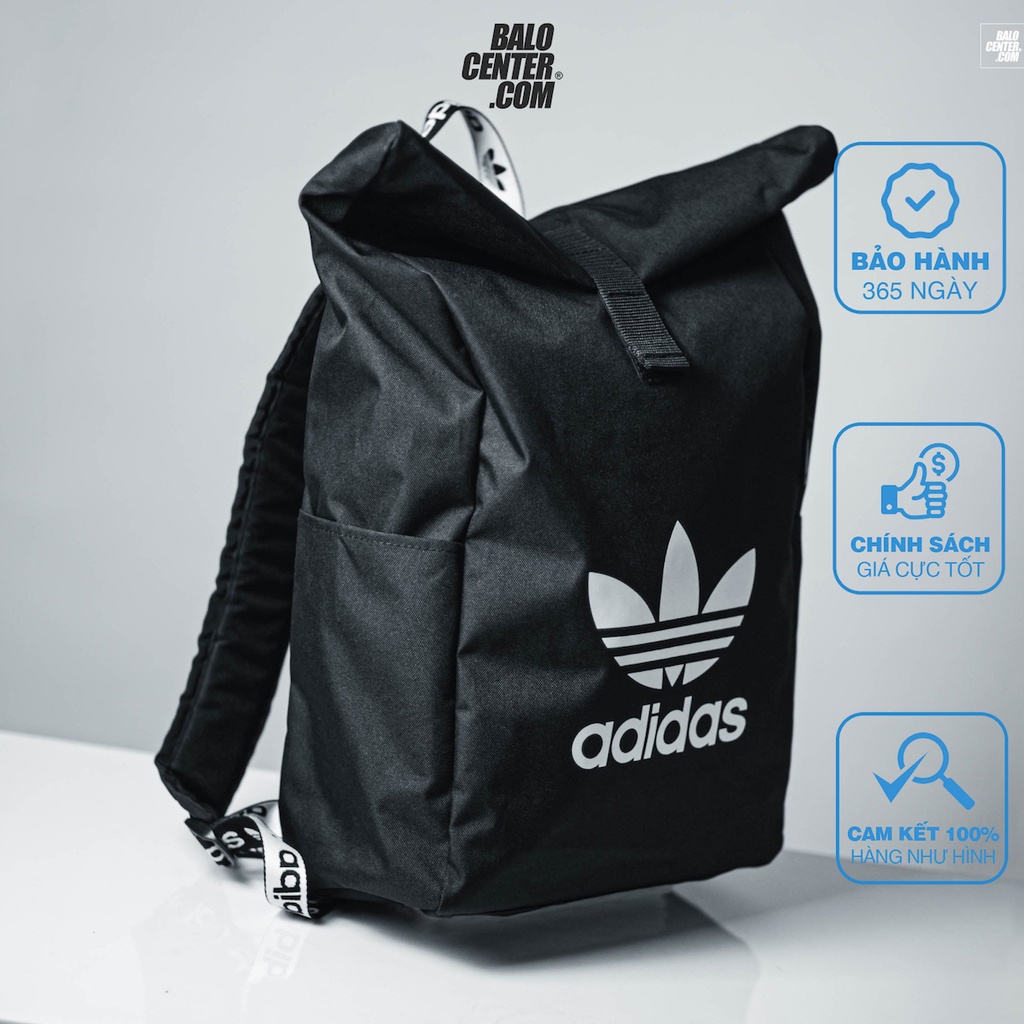Balo Laptop / Balo Du Lịch Nắp Cuộn Thể Thao Adidas, Ngăn Laptop 15.6inch, Chống Thấm Nước Adicolor Classic Roll HK2629
