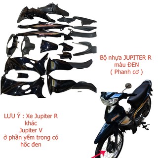 Dàn áo Loại Phanh Cơ xe Jupiter R đời 2001 đến 2003 -nhựa nguyên sinh ABS cao cấp MÀU ĐEN