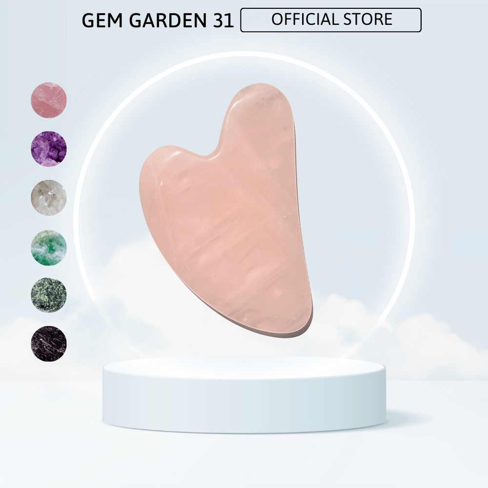 Đá Guasha massage mặt Cao Cấp Full BOX