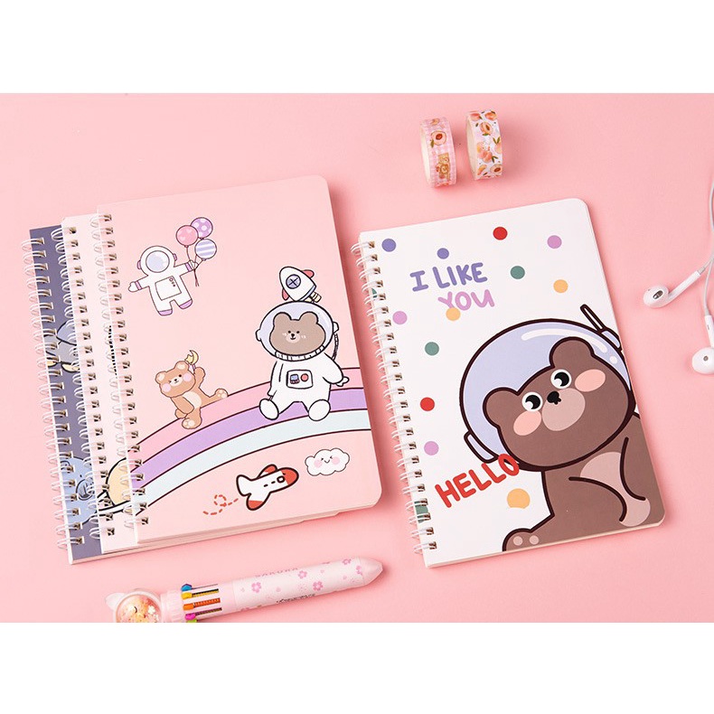 Sổ Ghi Chép Mini A5 Cute Lò Xo Tay Dễ Thương Timo VPS19