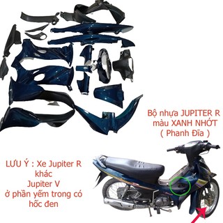 Bộ dàn áo - vỏ nhựa Loại Phanh Đĩa xe JUPITER R ĐỜI 2001 - 2003 màu XANH NHỚT nhựa nguyên sinh ABS siêu bền đẹp