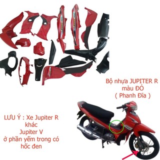 Bộ nhựa - dàn áo  Loại Phanh Đĩa xe JUPITER R đời 2001 -2003 màu ĐỎ CỜ - A2748