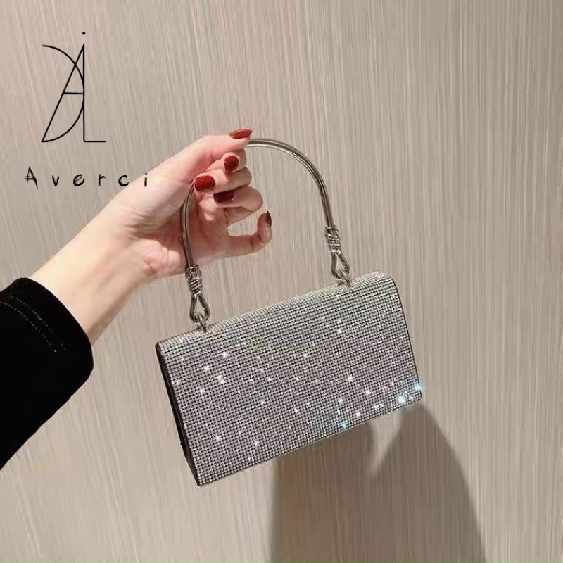 AVERCI Túi Cầm Tay Nhỏ Xinh Đính Đá Lấp Lánh Siêu Dễ Thương Size 20cm AVC313858