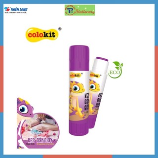 Hồ khô / keo dán giấy Thiên Long Colokit tím 8g G-C008, đổi màu trong suốt, kết dính cao