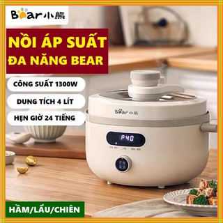 Nồi Áp Suất Bear Đa Năng Dung Tích 4 Lít - Hàng Chính Hãng, Bảo Hành 12 Tháng