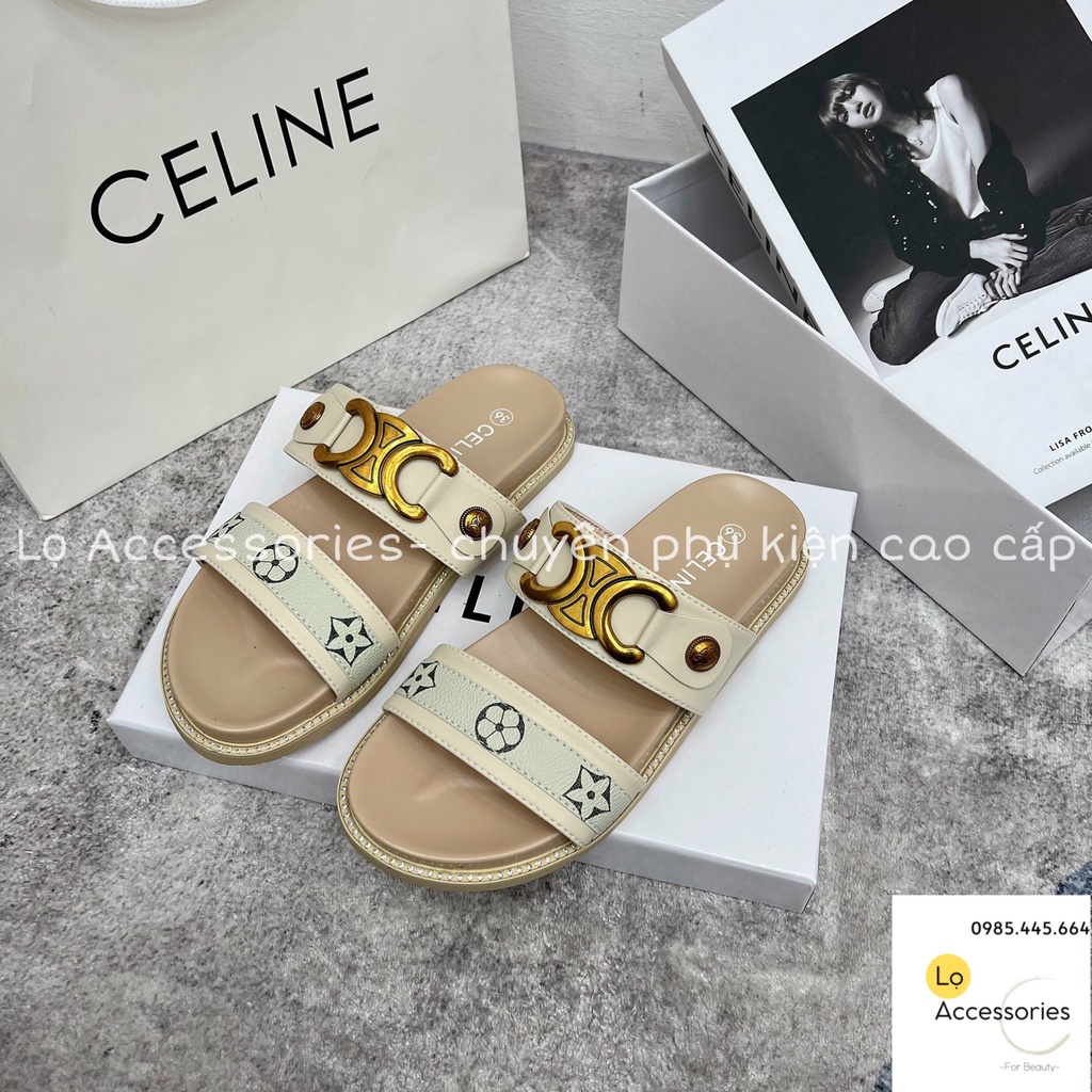 Dép Tag đính đá C E L I N E - Hàng có sẵn
