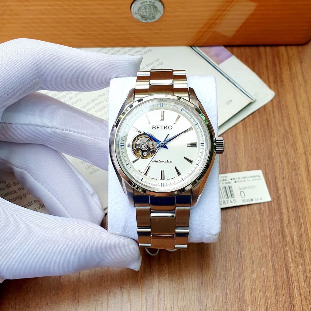 Đồng hồ chính hãng nam Seiko Automatic Presage - SARY051- Máy cơ tự động - Kính Sapphire nguyên khối