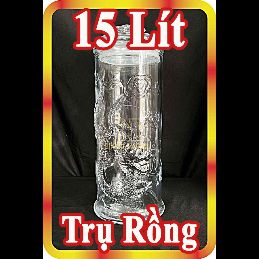 Trụ Rồng - 15 Lít | Trung Quốc | Bình Ngâm Táo Mèo, Ngâm Chuối, Ngâm Nhân Sâm, Sâm Ngọc Linh-[GIÁ SIÊU RẺ]