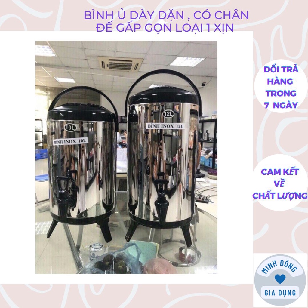 Bình ủ trà giữ nhiệt 12L loại 1 xịn, Bình nước giữ nhiệt inox 304 6L 8L 10L 12L có vòi chuyên dụng pha trà cao cấp