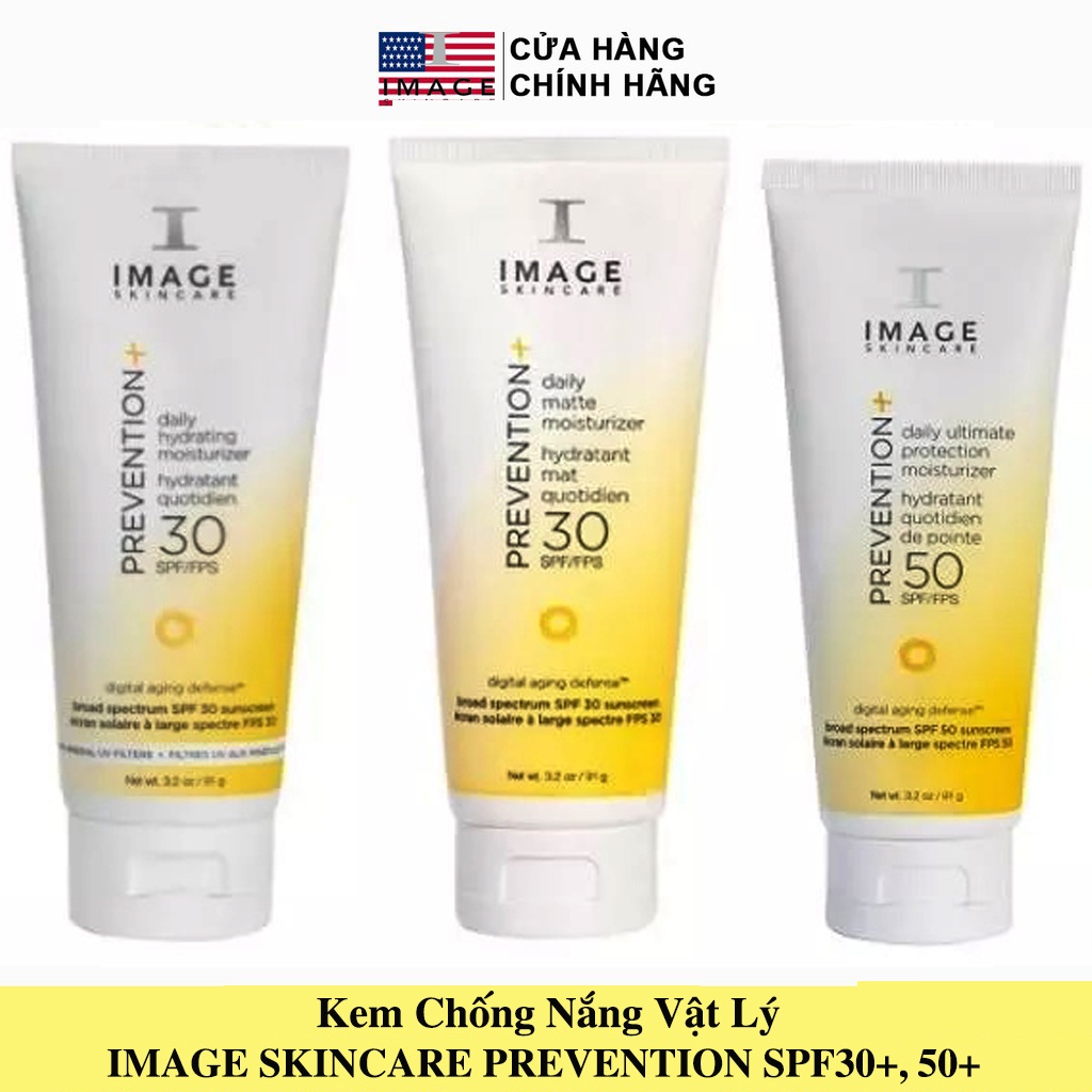 Kem Chống Nắng Cho Da Dầu, Da Khô, Da Hỗn Hợp - Image Skincare Prevention+ Daily Moisturizer SPF30 / SPF50