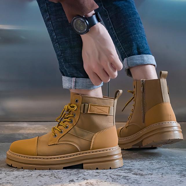 Giày Boot Nam STEP 2 Màu Đen - Cát GN364 - GN420