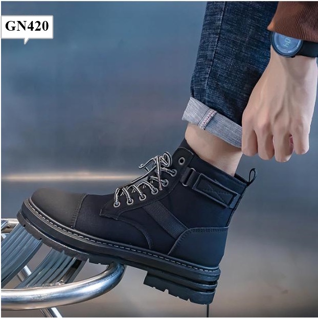 Giày Boot Nam STEP 2 Màu Đen - Cát GN364 - GN420