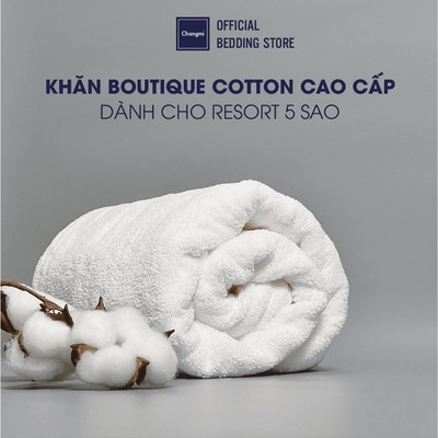 Khăn Boutique Cotton Changmi Bedidng cao cấp trắng trơn chuẩn khách sạn 5sao