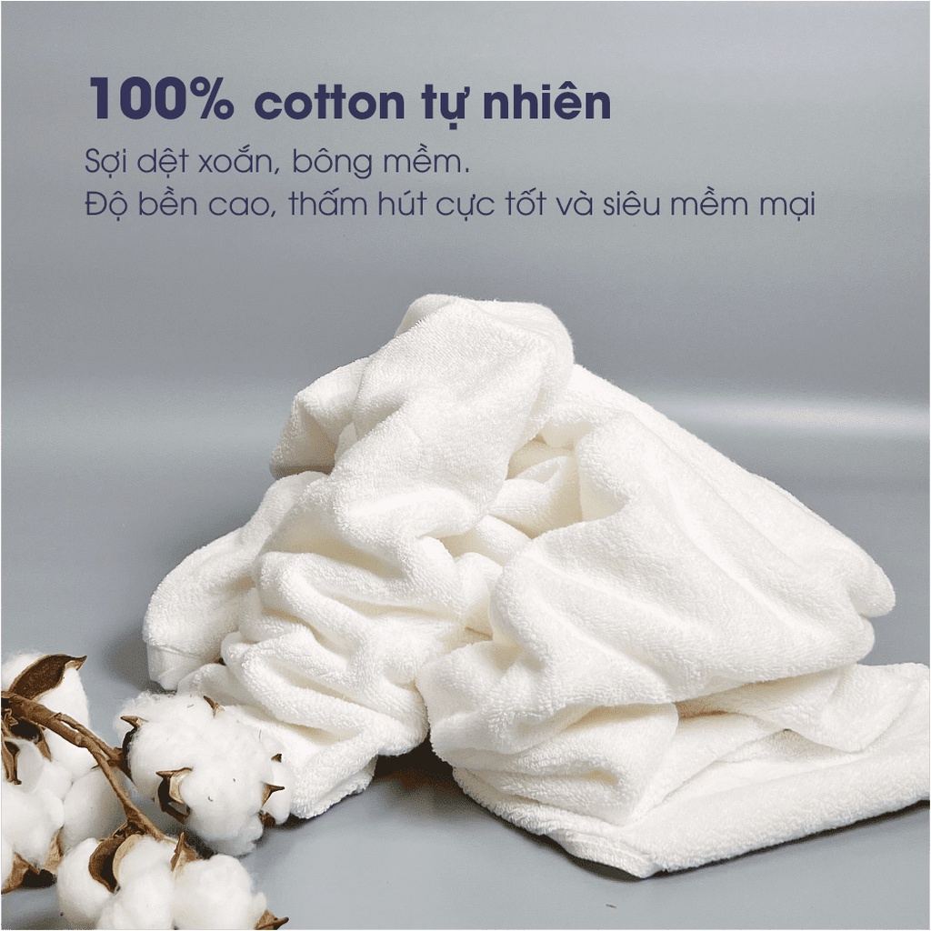 Khăn Boutique Cotton Changmi Bedidng cao cấp trắng trơn chuẩn khách sạn 5sao