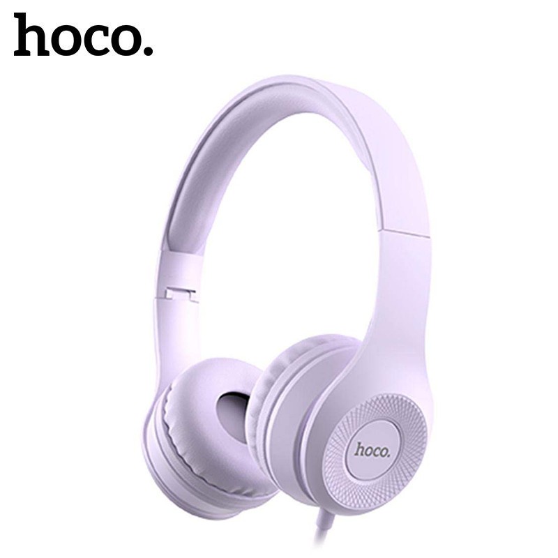 Tai nghe chụp tai có dây jack 3.5MM Hoco W21 có mic dài 1.2M hạn chế tiếng ồn, đeo êm tai