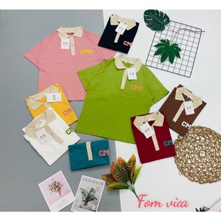 🔥áo thun polo nữ thêu đơn giản🔥mã 132 - cổ bẻ mẫu mới nhất 2023