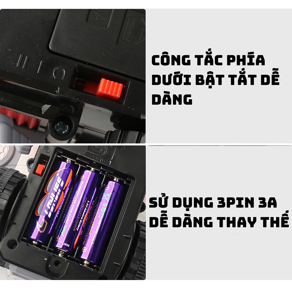 Đồ chơi máy bay chiến đấu biến hình robot có nhạc và đèn cho bé