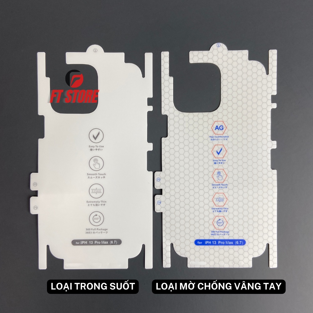 Miếng dán PPF chống vâng tay chống trầy cho điện thoại