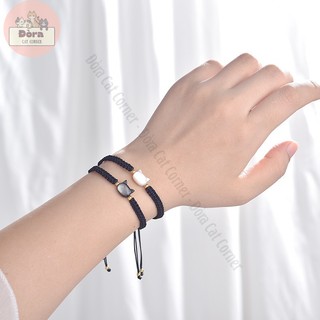 Vòng tay may mắn đính đá mặt mèo