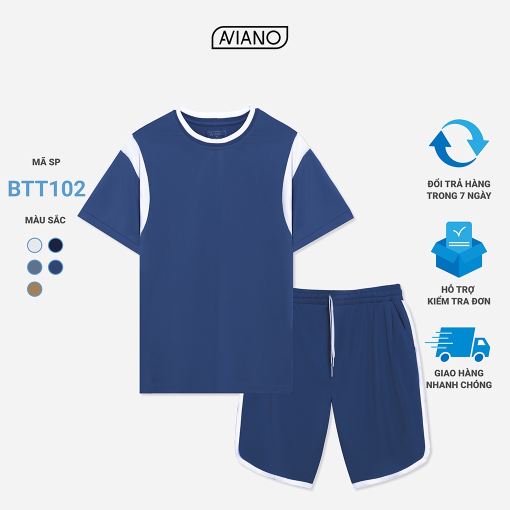 Bộ Thể Thao Nam Can Vai Thiết Kế 5 Màu Thời Trang Cao Cấp AVIANO